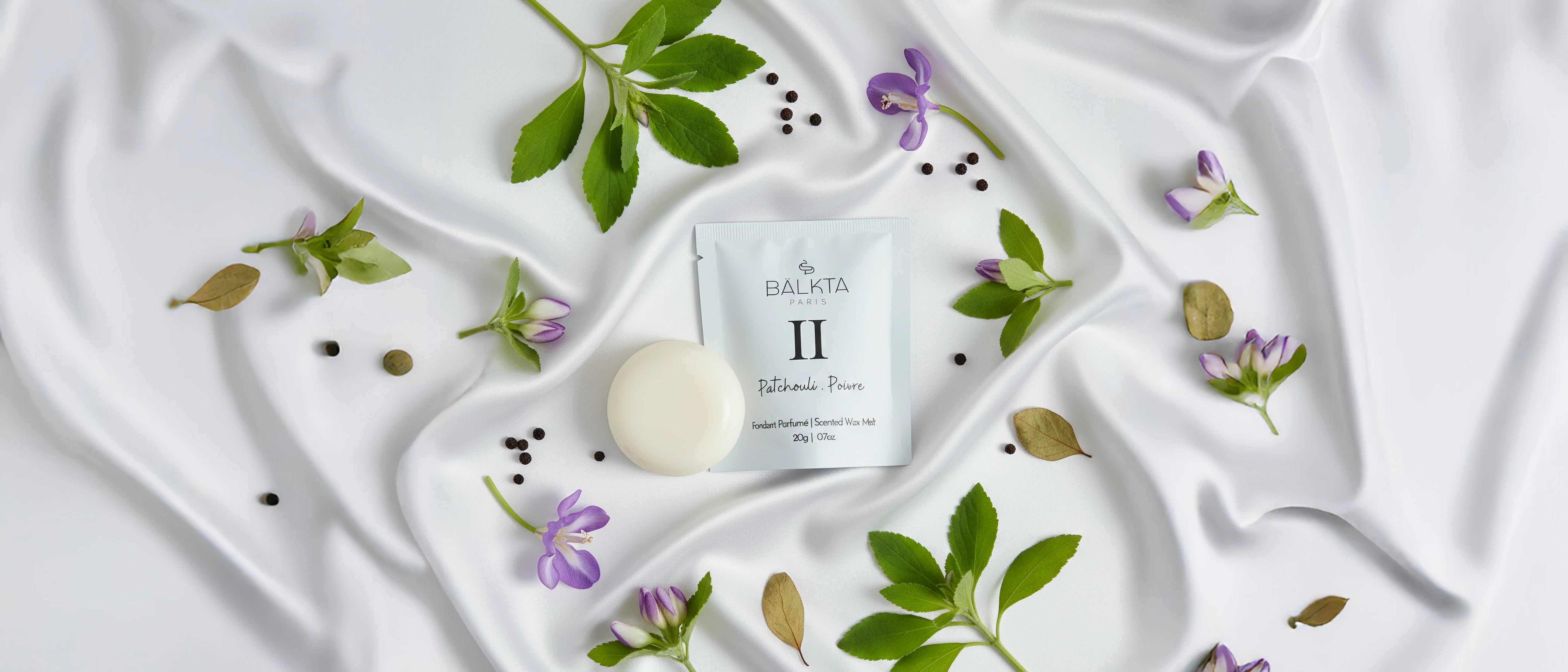 Fondant parfumé cire végétale patchouli et poivre BÄLTA PARIS